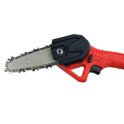 China EC-Red 4 Inch Cordless Hand Grip Red Electric Chainsaw for sale