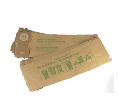 China Household Replacement Paper Bags for Vorwerk Paper Bags (ET31 ET340 VK118 VK120 VK121) for sale