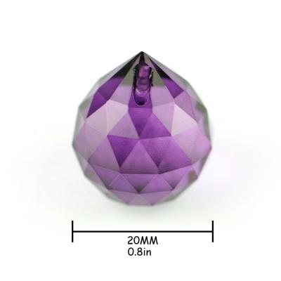 China Big Sale K9 Europe Amethyst 20mm Exquisite Crystal Balls Home Crystal Balls Machine Cut Crystal Luster Dark Glass Ball Parts for sale