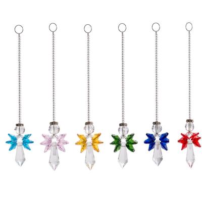 China Crystal Living Room Home Hanging Accessories Shiny and Bright Rainbow AB Pendant Window Prism Christmas Decoration for sale