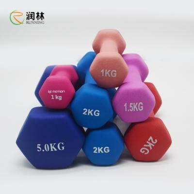 China Anti Slip Hand Weights Dumbbell Premium Material Coating Neoprene Hand Weights for sale