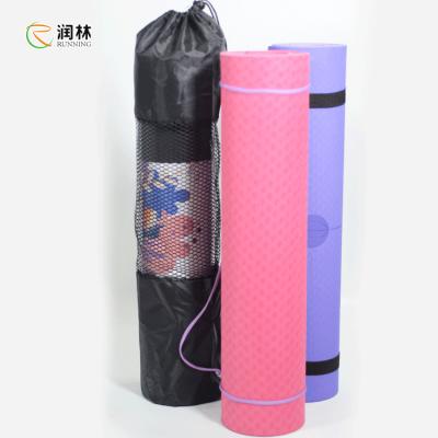 China Non Toxic TPE Yoga Mat , recyclable non slip training mat for sale