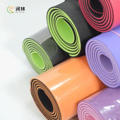 China TPE 4mm Fitness Yoga Mats For Gym Body Alignment System for sale