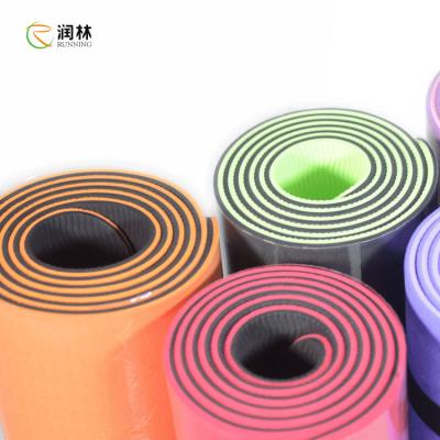 中国 6mmの適性のヨガのマット、Pilatesのために友好的なTPEのヨガのマットEco 販売のため