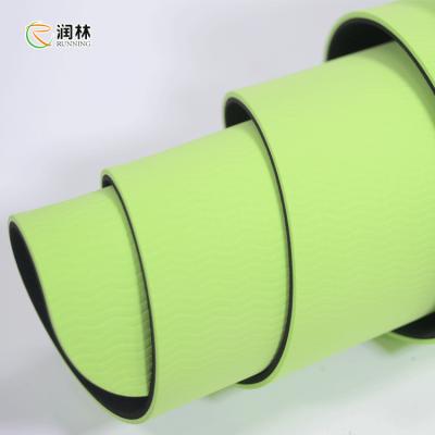 China 4mm 6mm 8mm Eco Friendly Workout Mat With Carrying Strap for sale