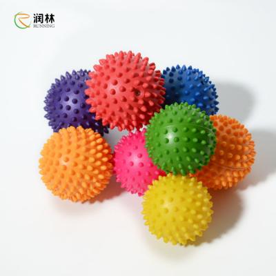 China 3 Inch PVC Yoga Massage Ball , Bodybuilding Pilates Spiky Balls for sale