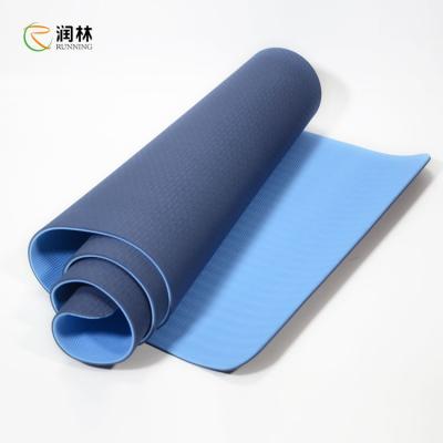 China Non Slip Eco TPE Fitness And Athletics Yoga Mat For Home Gym SGS Certification for sale