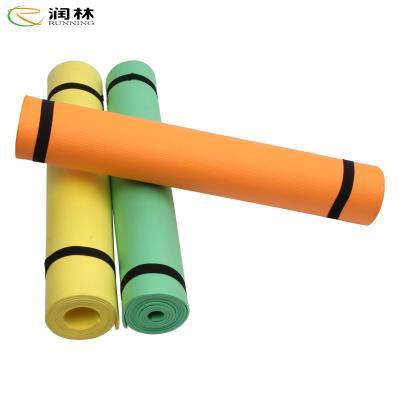 China Home Fitness EVA Foam Anti Slip Yoga Mat Roll Up Exercise Mat For Women Men for sale