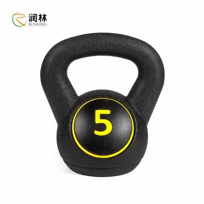 China Body Exercise Vinyl Coated Cement Kettlebell 5lb 10lb 15lb for sale