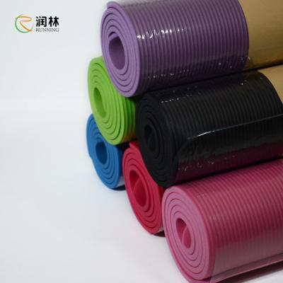 China High Shock Absorption Nbr Yoga Mat High Density Foam Fitness Exercise Mat for sale