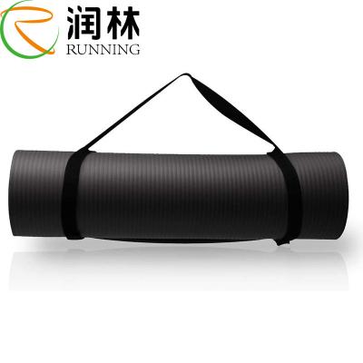 China OEM Solid Color Fitness NBR Yoga Mat 183cm 10mm For Pilate Exercise for sale