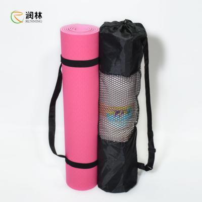 China Running Non Slip TPE Yoga Mat with Alignment Lines , Free Carry Strap for sale