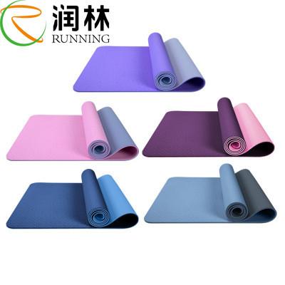 China OEM TPE Yoga Mat Recyclable Eco Friendly 4mm 6mm 8mm 10mm 183cm for sale