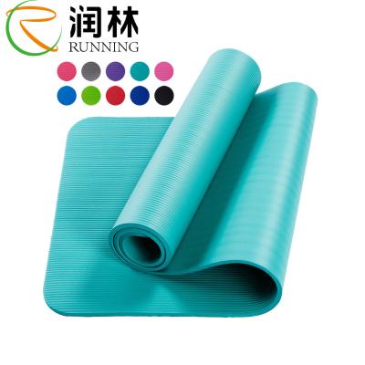 China Outdoor Gym Pilates NBR Yoga Mat Solider Color Anti Tear Anti Slip 183*61*1CM for sale