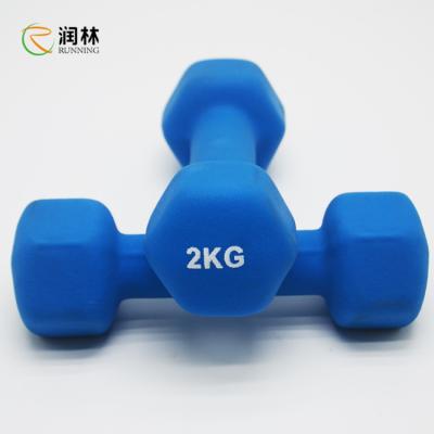 China Hex Neoprene Coated Dumbbells Set for Women Fitness Indoor Weight Lifting for sale