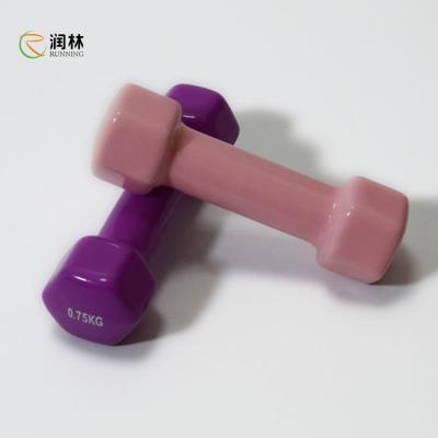 China Colorful Design Small And Good-Looking Woman/Kids Use Weights Vinyl Coated Dumbbell Set For Home Gym for sale