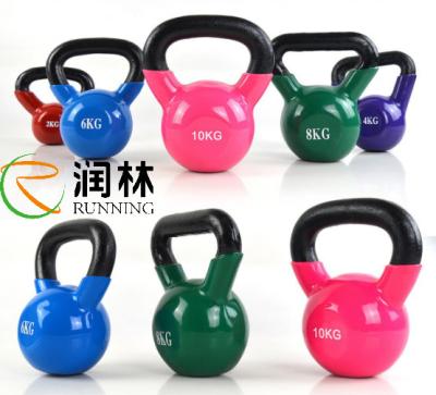 China Custom Cast Iron Home Fitness Strength Training Kettlebell 20kg Pesas Rusas for sale