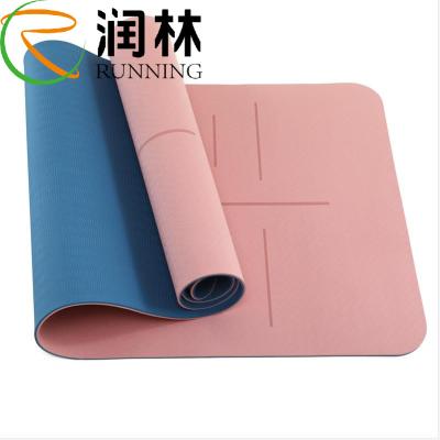 China Eco Friendly TPE Non Slip Exercise Yoga Mat Customized 4mm 6mm 8mm 10mm for sale