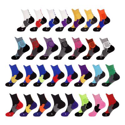 China S002 Breathable Men's Elite Basketball Socks Running High Top Socks Women's Towel High Socks for sale