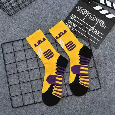 China S008 QUICK DRY basketball thongs men's elite sports socks heavyweight cotton socks for sale