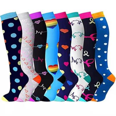 China Manufacturers Wholesale B004 Breathable Sports And Leisure Compression Socks Adult Pressure Socks Transparent Bag Package for sale