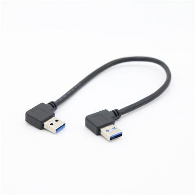 China Video Game Player OEM USB 3.0 Type Male 90 Degree Left Angled to USB 3.0 A Type Rectangle Extension Cable for sale