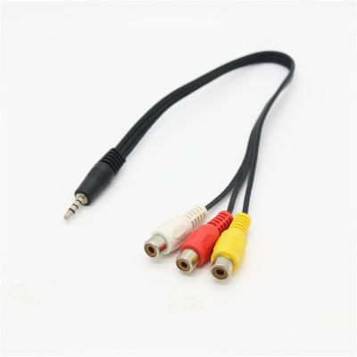 China Car OEM Factory 3.5mm Male Video Direct 3 Female To RCA AV Cable For TV Box Computer 3.5 To 3RCA Cable for sale