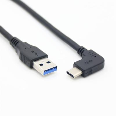 China Cheap Cell Phone Factory Price Usb 3.0 A Male To Left Right Angle 90 Type C Usb C Cable Fast Charging Data Usb 3.1 Degree Cable for sale