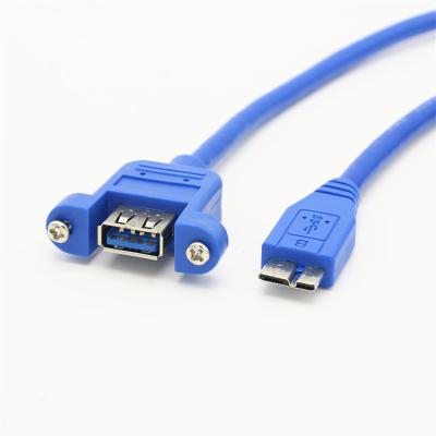 China MP3/MP4 Player USB 3.0 A Female Panel Mount To Micro B Cable For PC Mobile Hard Drive Data Cable Usb 3.0 Cable for sale