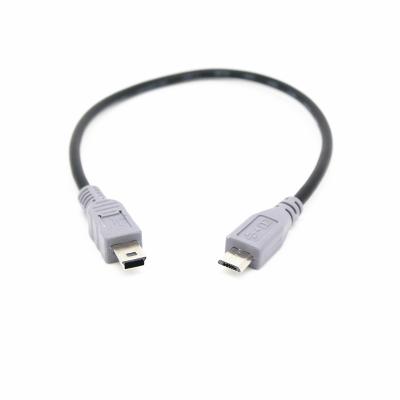 China MP3/MP4 Player Micro Usb To Mini Usb 5pin Male To Male Data Cable Cable Otg Touch Charger Charging Cable For Android Mobile Phone for sale