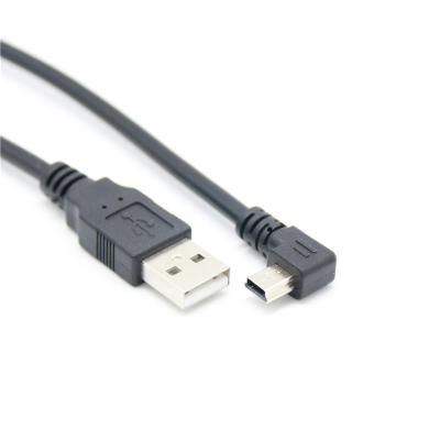 China MP3 / MP4 Player Mini 5 Pin USB Cable 90 Degree Left Angle Charging Data Cable for sale