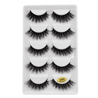 China Full Strip Lashes Super Quality Private Logo Custom Clear Box With 3D Mink Lashes Handmade Mink Lashes False Eyelashes for sale