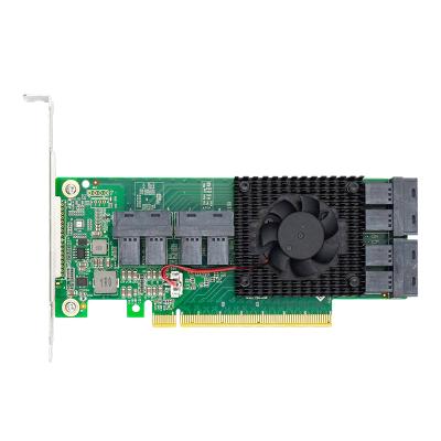 China Linkreal Server PCI Express x16 8 to U.2 SFF-8643 NVMe SSD Adapter Card-LRNV9348-8I for sale