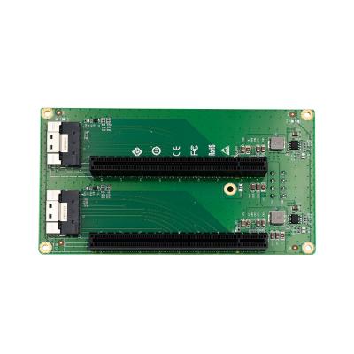 China Linkreal Server 2 Port SFF-8654 2 to PCIe x16 Slot Device Adapter for sale