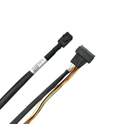 China Connect Linkreal 12Gb/s Internal Mini SAS U.2 SSD SFF-8643 Cable to U.2 SFF-8639 NVMe PCIe SSD Adapter Cable-80CM for sale