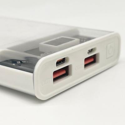 China New Transparent Fast Charging Support Charging Power Bank 22. 5 5W - 10000mAh zu verkaufen