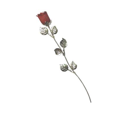 China Europe Metal Art Flower Handmade Iron Rose Metal Eternal Romantic Gift for sale