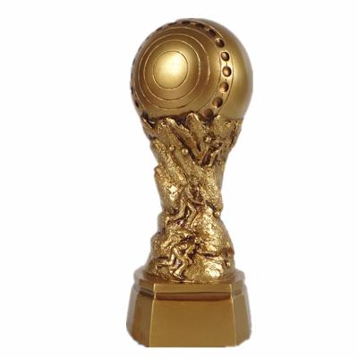 China Creative Europe Resin Antique Lawn Bowl Trophy Golden Awards for sale