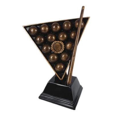 China Europe Polyresin Billiards Ball&Cue Snooker Trophy Awards Model for sale