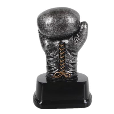 China Europe Fist Resin Boxing Awards Antique Silver Boxing Trophy for sale