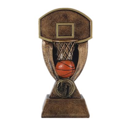 China Custom Handmade Europe Polyresin Nameplate Basketball Trophy Souvenirs for sale