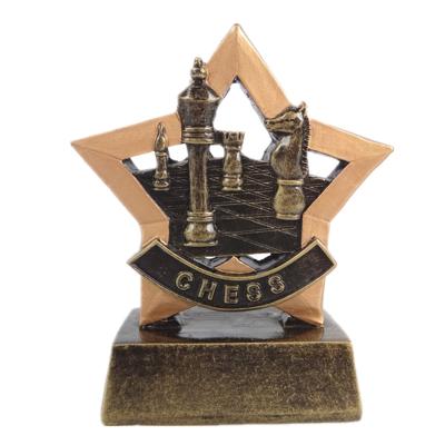 China Europe Resin Chess Awards Trophy Club Star Shaped Souvenir for sale