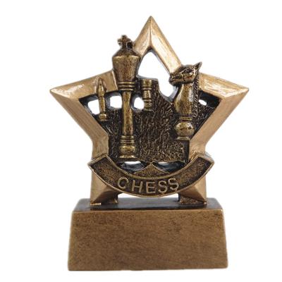 China Europe Custom Design Poly Resin Chess Award Star Trophy for sale