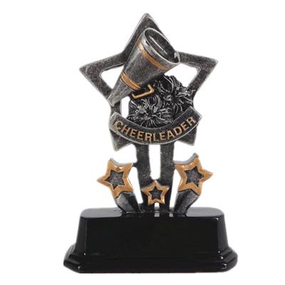 China Europe Resin Miniature Star Shaped Cheering Awards Senior Trophy for sale