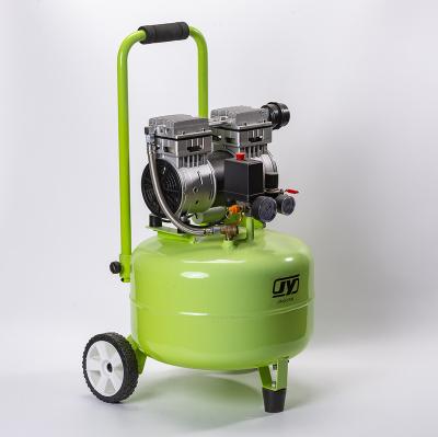 China 50Hz 0.8hp 30L metal 8bar oil free tank 8 gallon oil free silent dental air compressor for sale