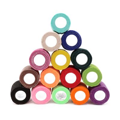 China High Quality Breathable Cotton Sports Waterproof Nonwoven Elastic Cohesive Bandages Custom Self Wholesale Bulk Colored Medical Supplies for sale