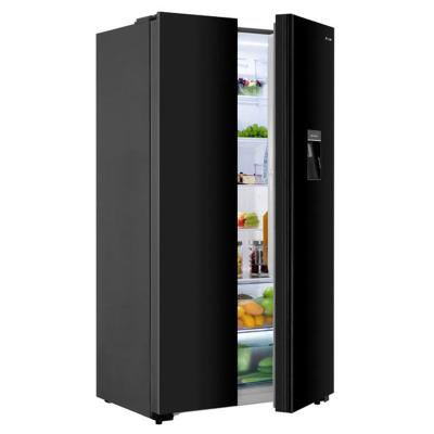 China COMPRESSOR Side By Side Large Capacity Home Double Door Refrigerator Wind Cooled With Water Dispenser Energy Saving 570L for sale