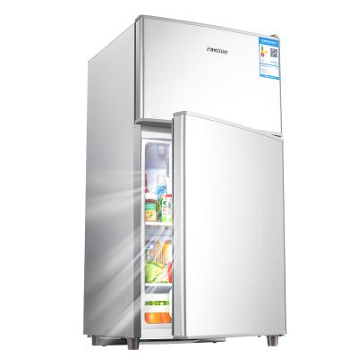 China COMPRESSOR chigo bar fridge 98L double door mini fridge household and hotel use cooling and freezing BCD-72A138D for sale