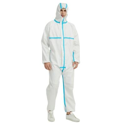 China Labor Safety Grade III PPE Protective Suit Breathable Surgical Gowns Doctors White Coverall Product On for sale