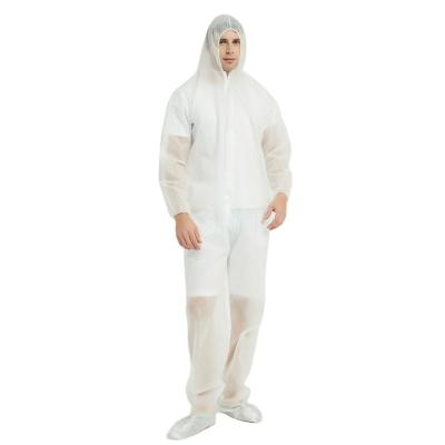 China Factory Outlet Breathable Hooded And Foot Protective Clothing PP Protective Suit for sale